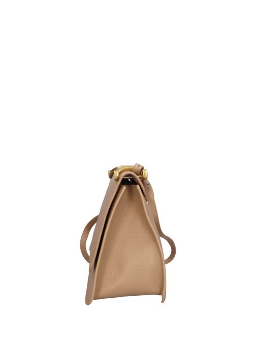Drilled leather bag LA CARRIE | 142P-BA-106-TBLBEIGE